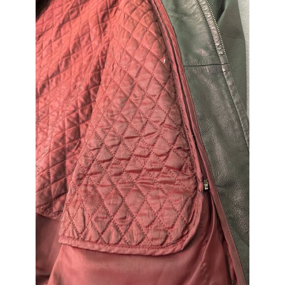 Wilsons Leather Black Jacket Thinsulate Ultra Insulation Quilted Lining Full Zip - Picture 7 of 9